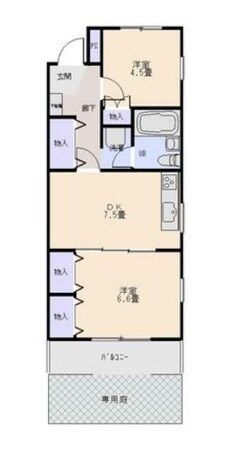 サンハウス東林間の物件間取画像